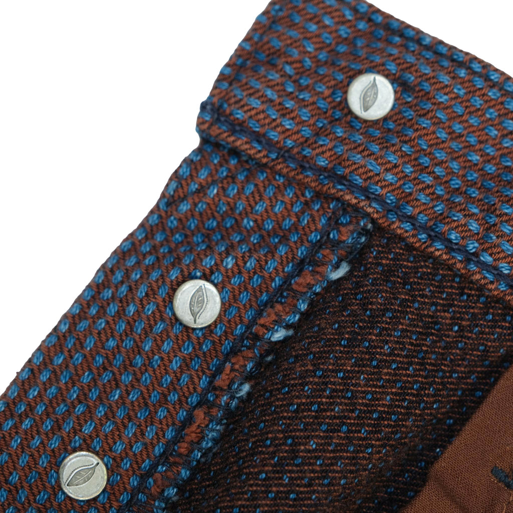OD+PBJ Indigo x Kakishibu Sashiko Selvedge Pants (Slim Straight)