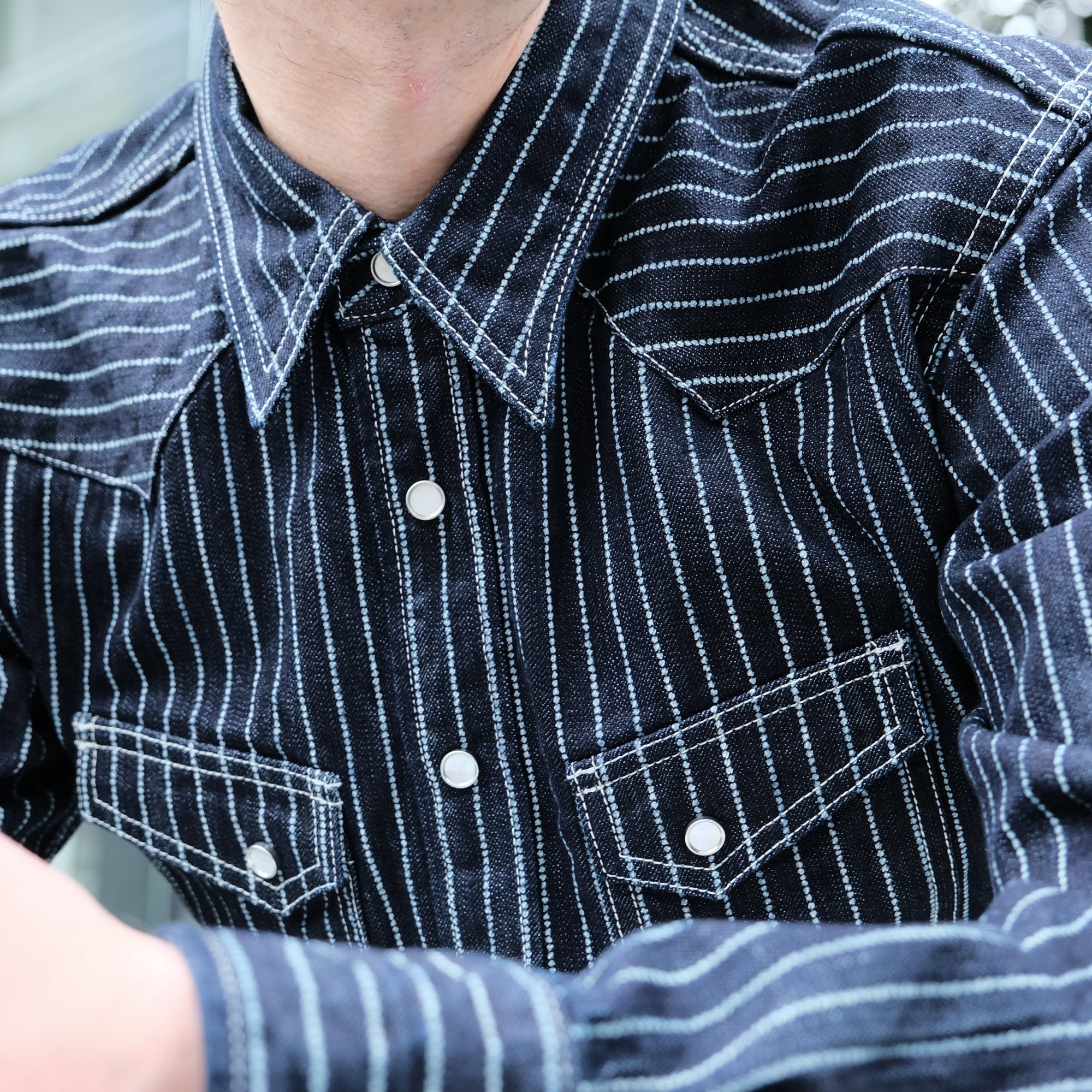 The Flat Head 10oz. Selvedge Denim Wabash Shirt