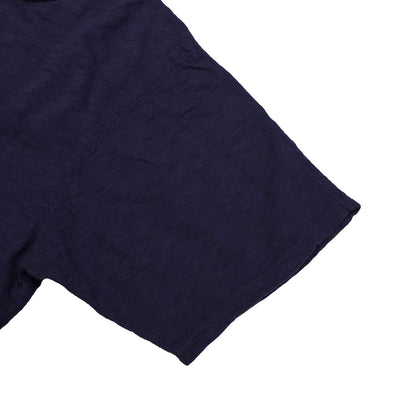 Loop & Weft Double Binder Neck Heather Slub Knit Tee (Navy)