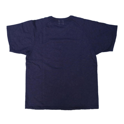 Loop & Weft Double Binder Neck Heather Slub Knit Tee (Navy)