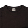 Loop & Weft Double Binder Neck Heather Slub Knit Pocket Tee (Black)