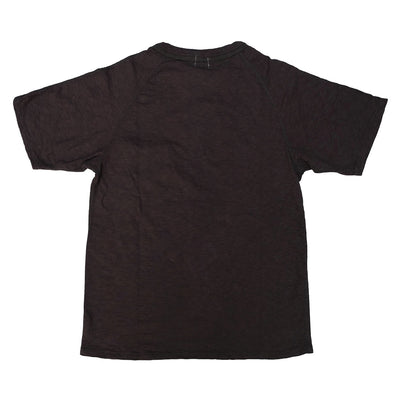 Loop & Weft Double Binder Neck Heather Slub Knit Pocket Tee (Black)