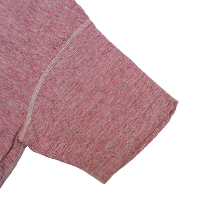 Loop & Weft Double Binder Neck Heather Slub Knit Tee (Cherry)