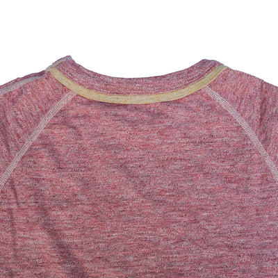 Loop & Weft Double Binder Neck Heather Slub Knit Tee (Cherry)