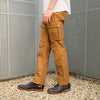 Momotaro Back Satin Brown Cargo Pants (Slim Tapered) - Okayama Denim