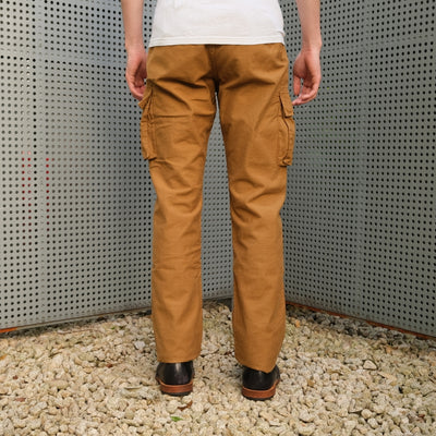 Momotaro Back Satin Brown Cargo Pants (Slim Tapered) - Okayama Denim