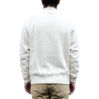 Loop & Weft Super Fluffy Knit Mock Neck Sweatshirt (Ivory)
