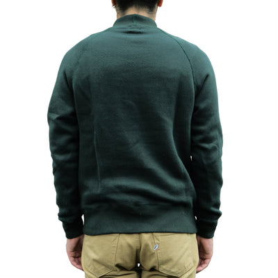 Loop & Weft Super Fluffy Knit Mock Neck Sweatshirt (Green)
