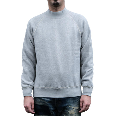 Loop & Weft Super Fluffy Knit Mock Neck Sweatshirt (Gray)