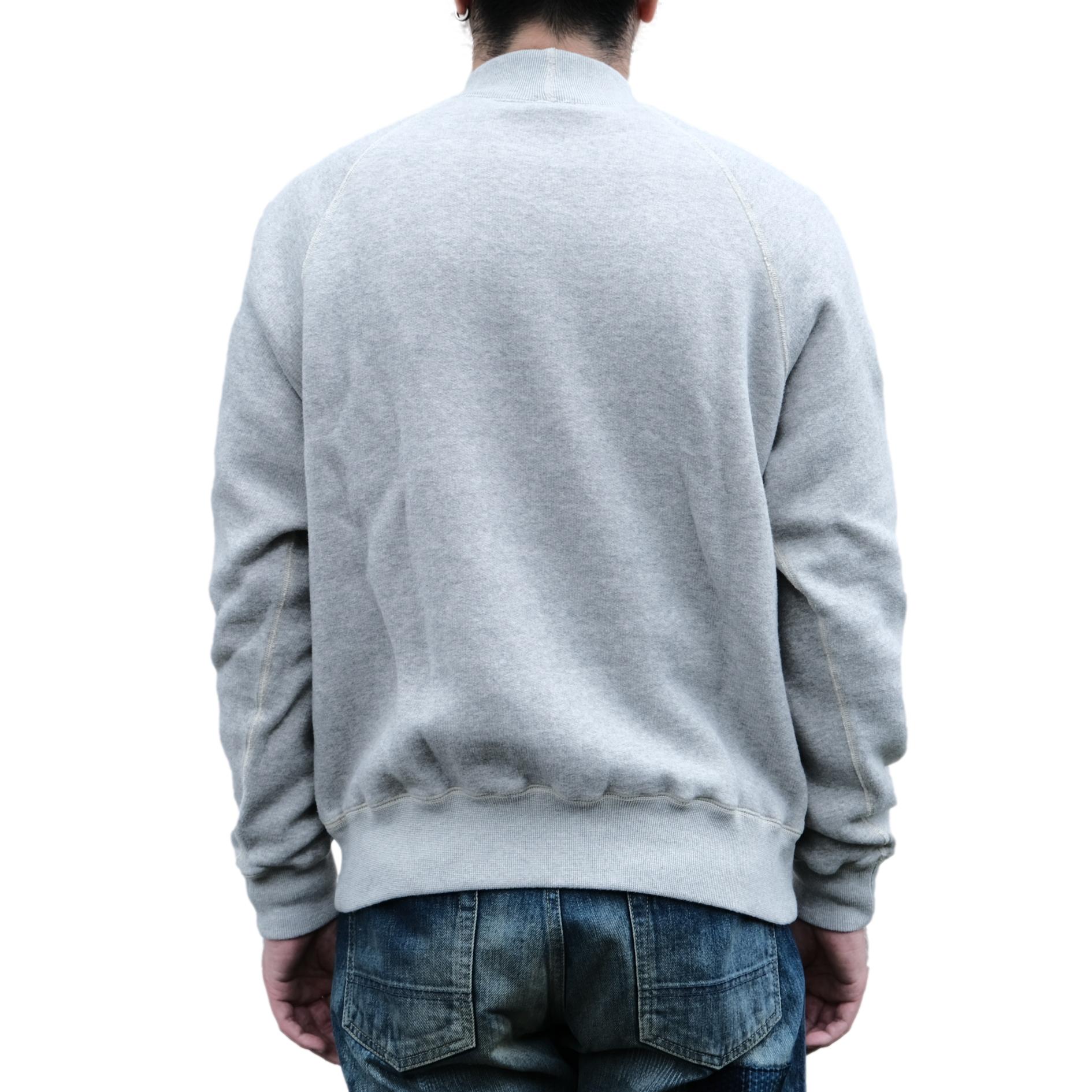 Loop & Weft Super Fluffy Knit Mock Neck Sweatshirt (Gray)