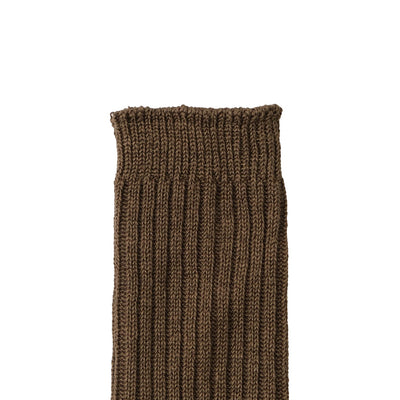 Fullcount Ribbed Linen Socks (Khaki)