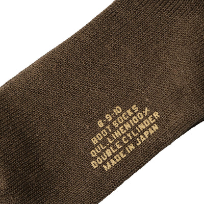 Fullcount Ribbed Linen Socks (Khaki)