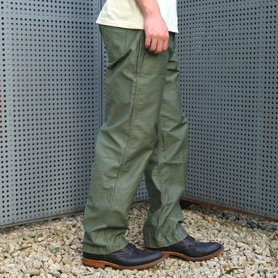 Fullcount Back Satin Utility Trousers (Olive)