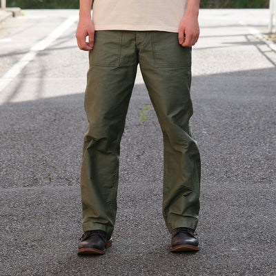 Fullcount Back Satin Utility Trousers (Olive)