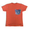 Samurai Jeans SJST23-107 Loopwheel Logo Print Tee (Orange Red)