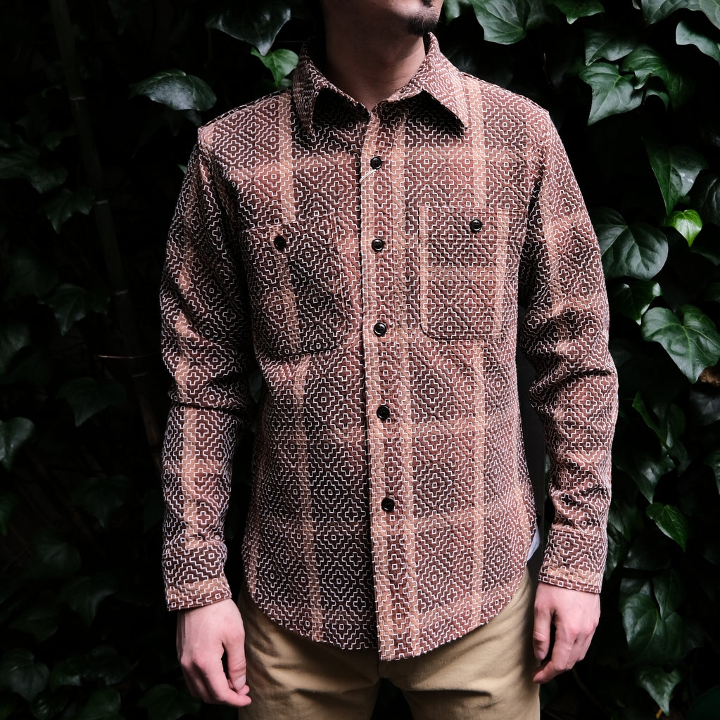Studio D'Artisan "Kakishibu Noragi Sashiko" Work Shirt