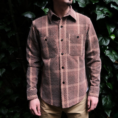 Studio D'Artisan "Kakishibu Noragi Sashiko" Work Shirt