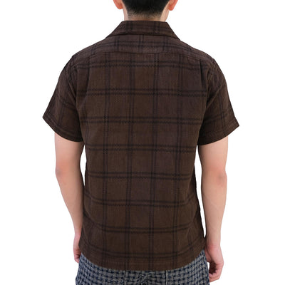 Studio D'Artisan "Amami Dorozome" Sashiko S/S Shirt (Dark Brown)