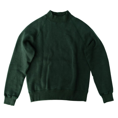 Loop & Weft Super Fluffy Knit Mock Neck Sweatshirt (Green)