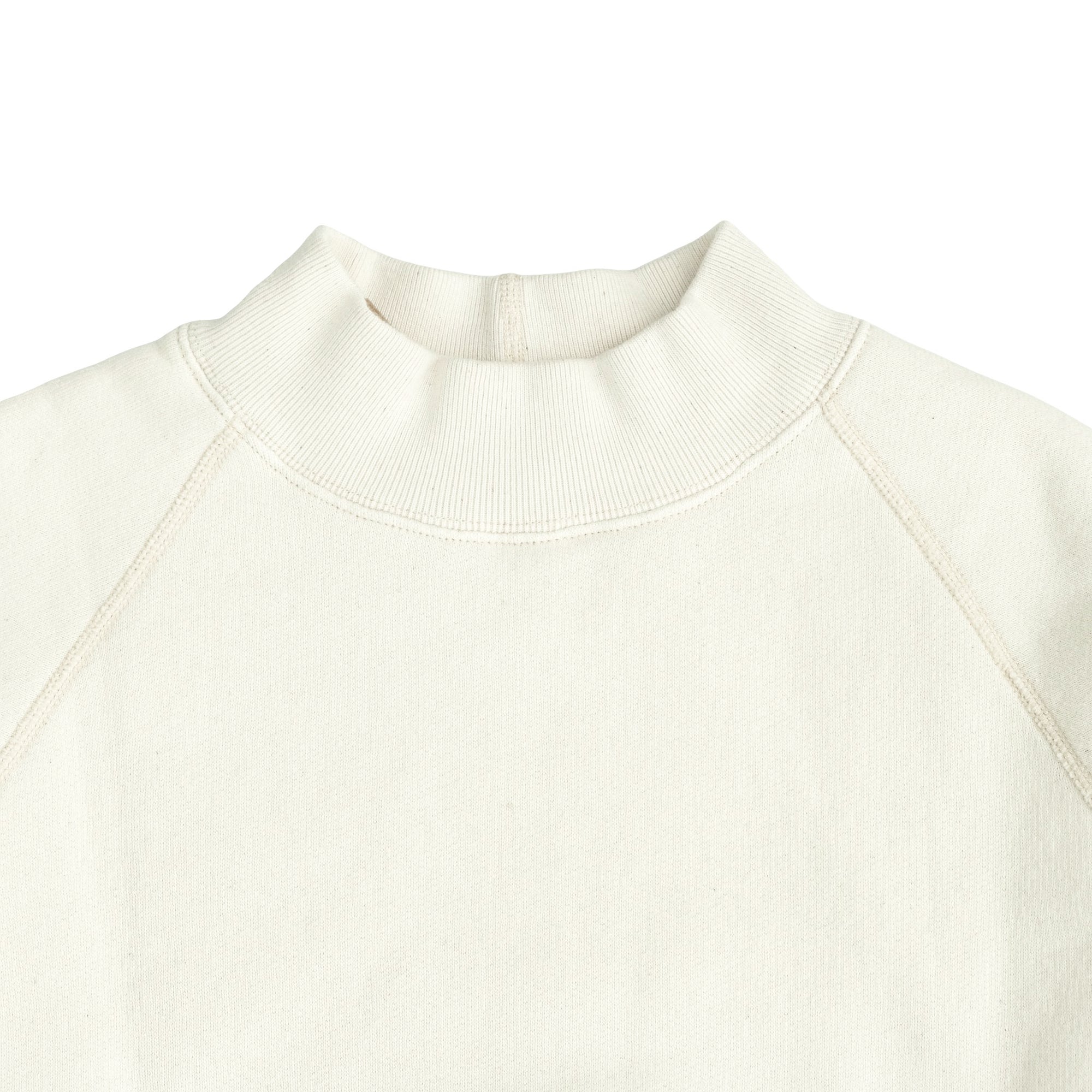 Loop & Weft Super Fluffy Knit Mock Neck Sweatshirt (Ivory)