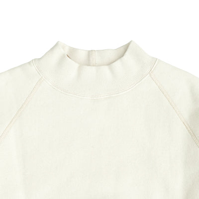 Loop & Weft Super Fluffy Knit Mock Neck Sweatshirt (Ivory)
