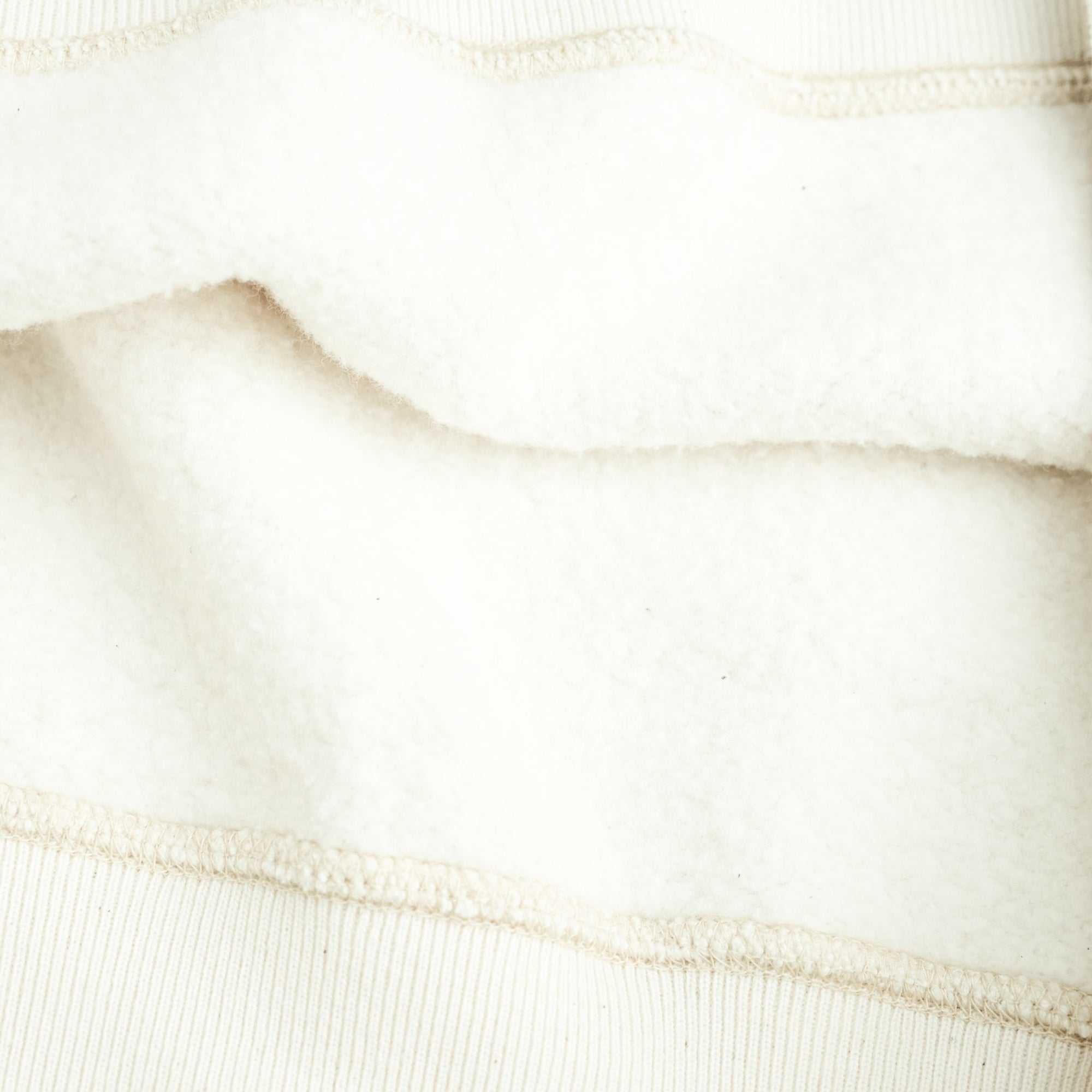 Loop & Weft Super Fluffy Knit Mock Neck Sweatshirt (Ivory)