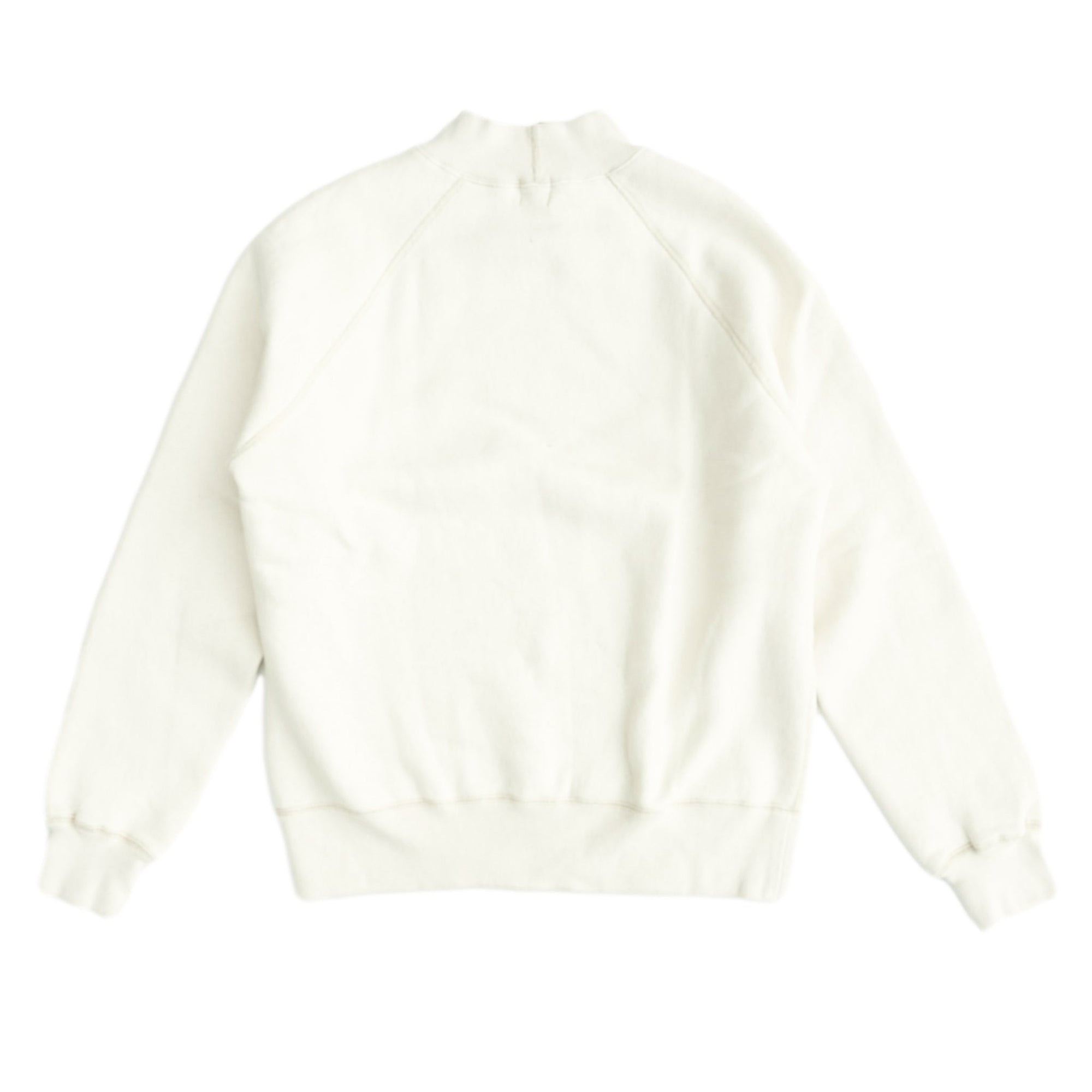 Loop & Weft Super Fluffy Knit Mock Neck Sweatshirt (Ivory)