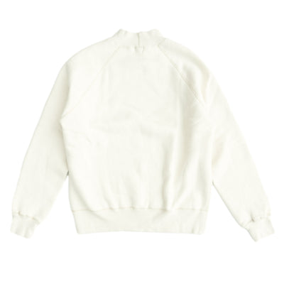 Loop & Weft Super Fluffy Knit Mock Neck Sweatshirt (Ivory)
