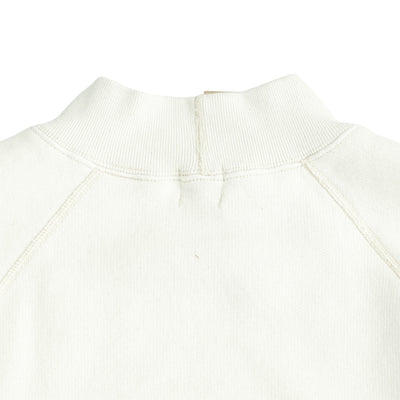 Loop & Weft Super Fluffy Knit Mock Neck Sweatshirt (Ivory)
