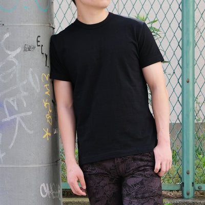 Pure Blue Japan Indigo x Black Jersey Crewneck Tee