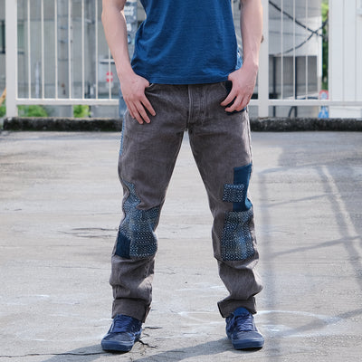 Studio D'Artisan "Amami Dorozome" Boro Selvedge Jeans (Relax Tapered)