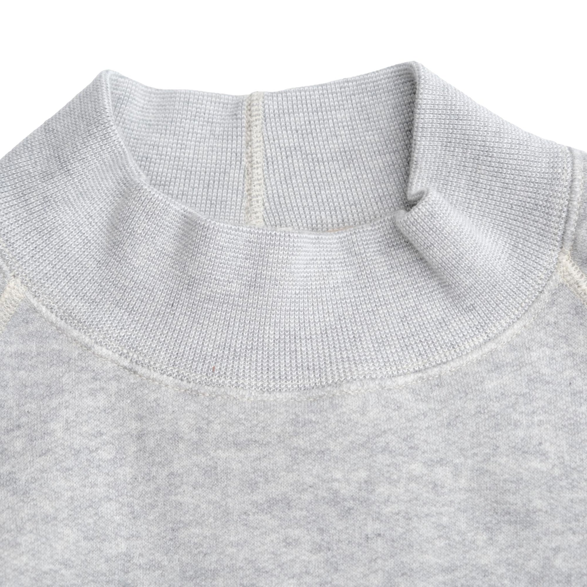 Loop & Weft Super Fluffy Knit Mock Neck Sweatshirt (Gray)