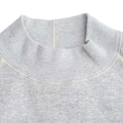 Loop & Weft Super Fluffy Knit Mock Neck Sweatshirt (Gray)