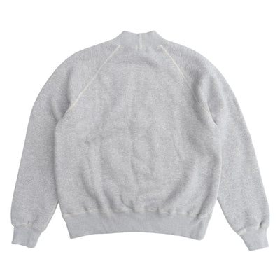 Loop & Weft Super Fluffy Knit Mock Neck Sweatshirt (Gray)