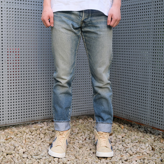 Studio D'Artisan D1826U Distressed "Ivy" Selvedge Jeans (Relax Tapered)
