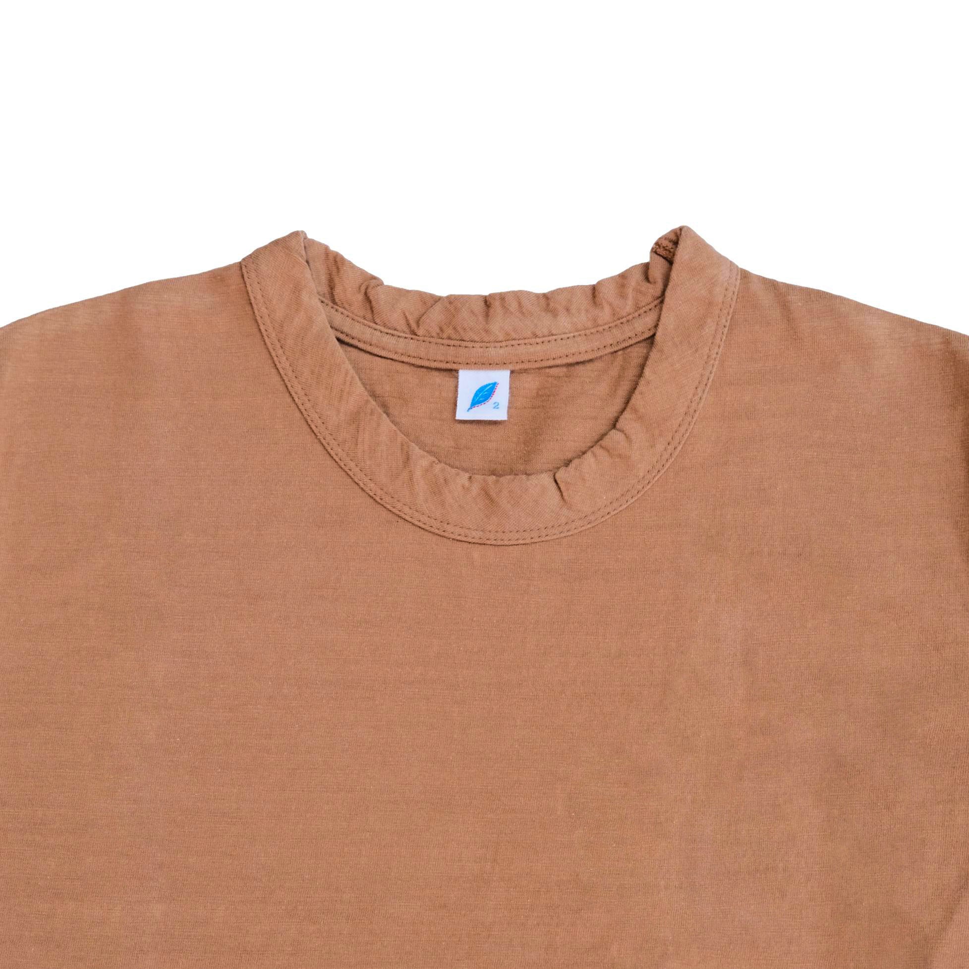 OD+PBJ Yarn Dyed Natural Kakishibu Dyed S/S Slub Tee