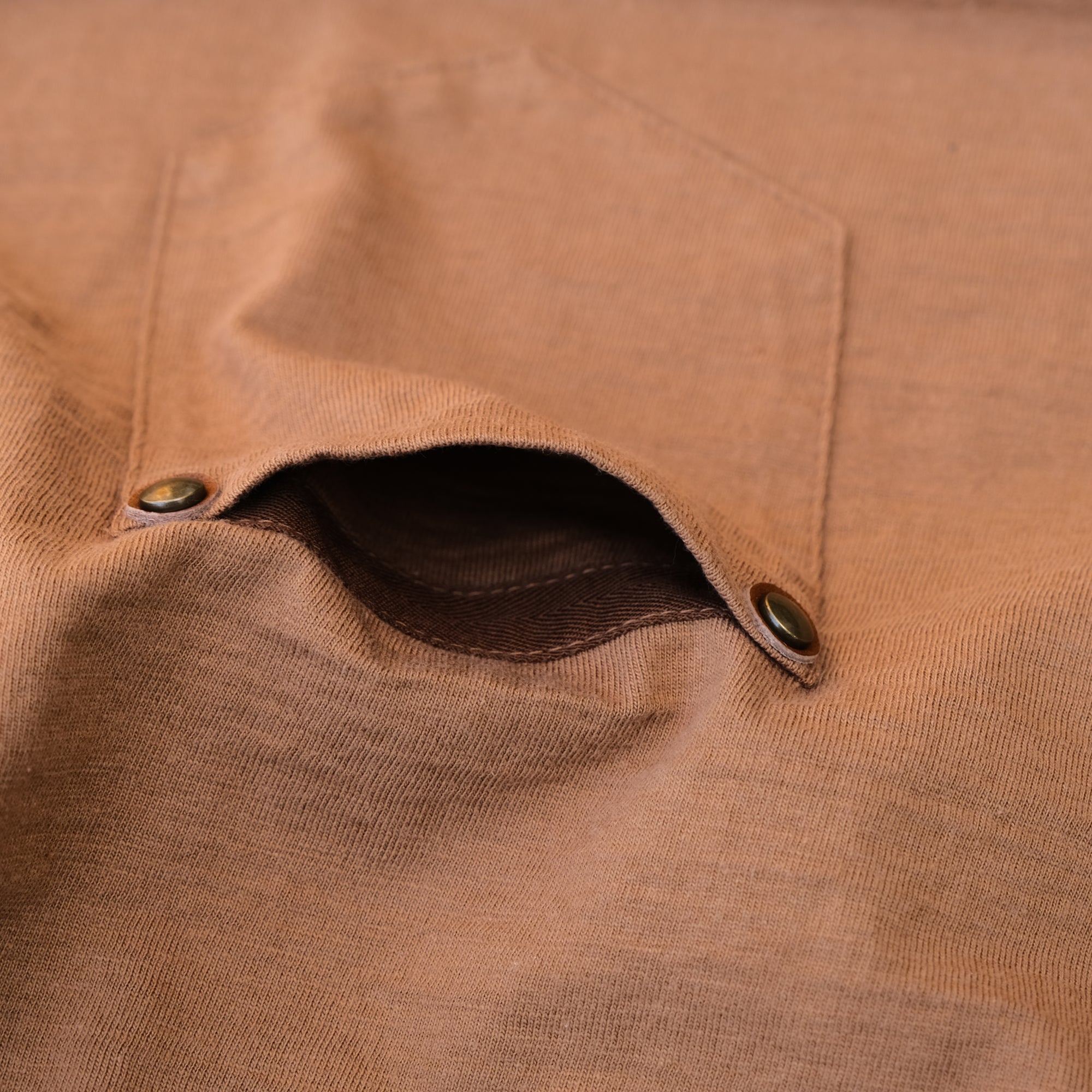 OD+PBJ Natural Kakishibu Dyed L/S Slub Pocket Tee