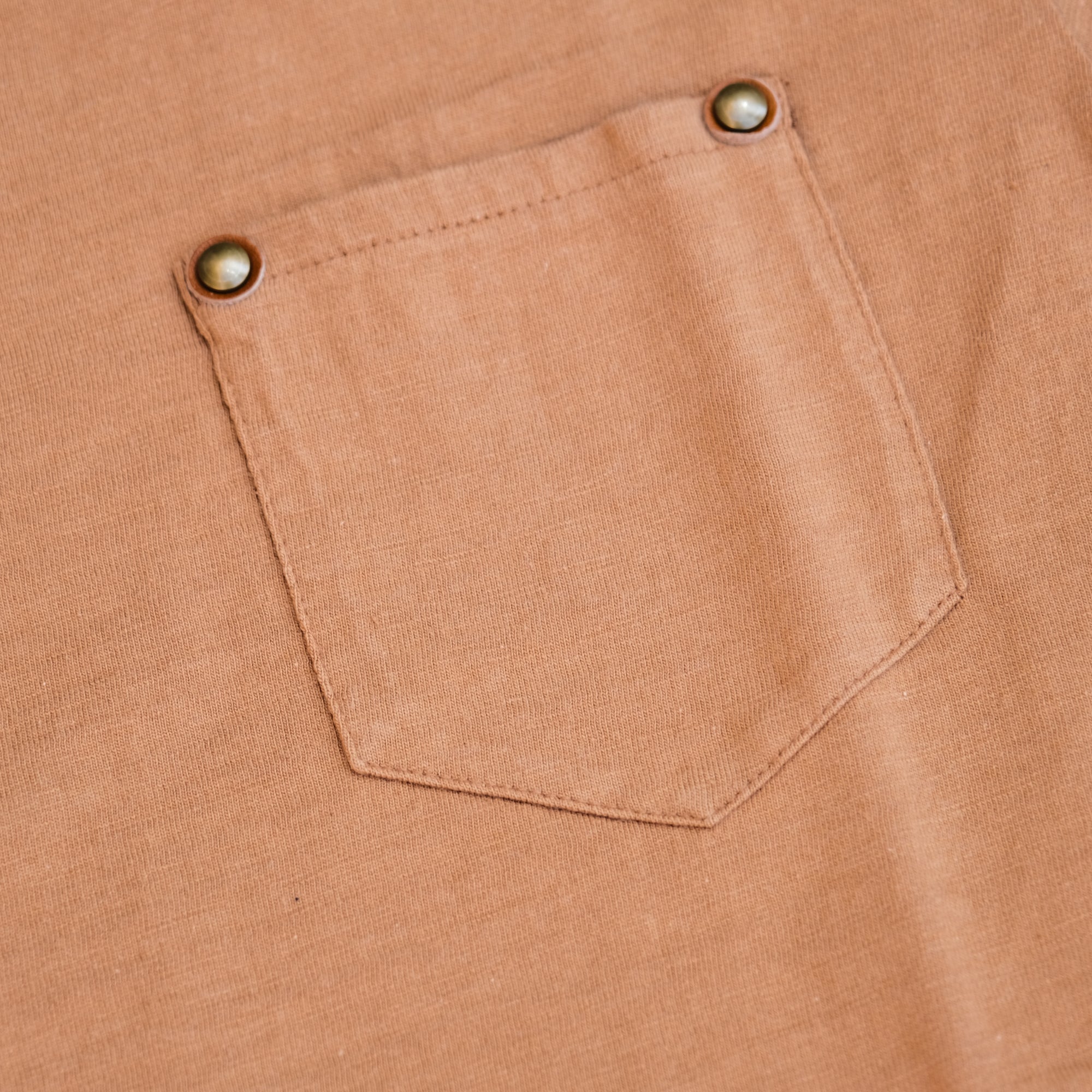 OD+PBJ Natural Kakishibu Dyed S/S Slub Pocket Tee