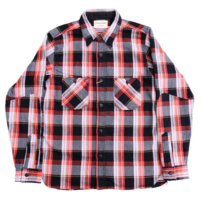 Samurai Jeans SIN25-01 Heavyweight Rope Dyed Indigo Flannel Shirt (Purple)