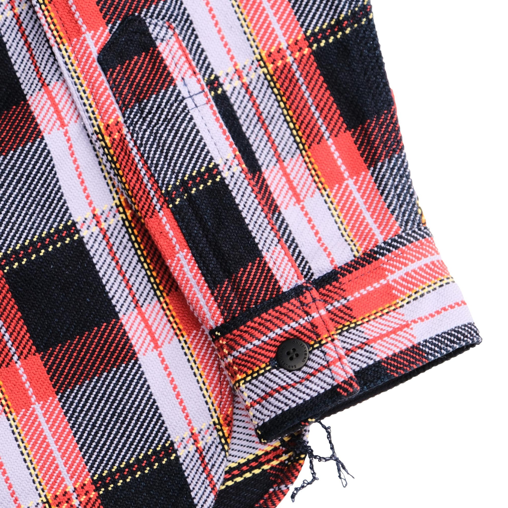 Samurai Jeans SIN25-01 Heavyweight Rope Dyed Indigo Flannel Shirt (Purple)