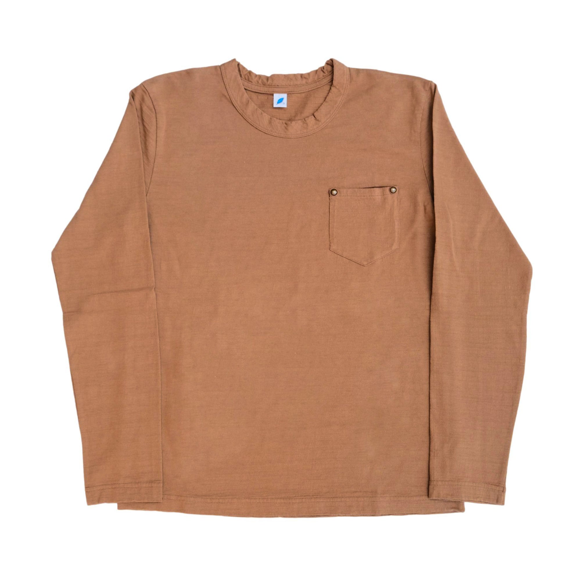 OD+PBJ Natural Kakishibu Dyed L/S Slub Pocket Tee