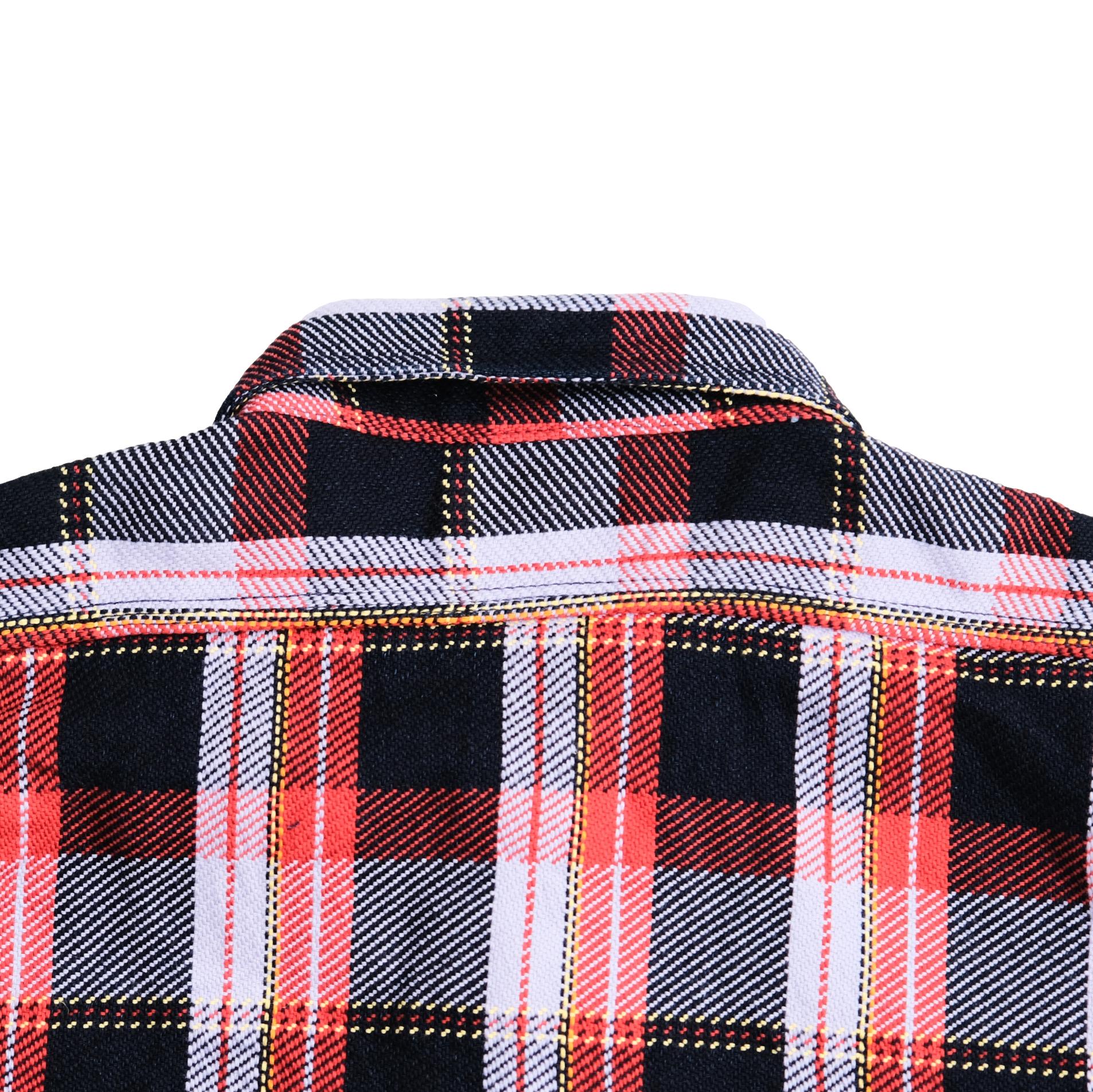 Samurai Jeans SIN25-01 Heavyweight Rope Dyed Indigo Flannel Shirt (Purple)