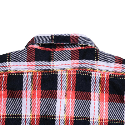 Samurai Jeans SIN25-01 Heavyweight Rope Dyed Indigo Flannel Shirt (Purple)