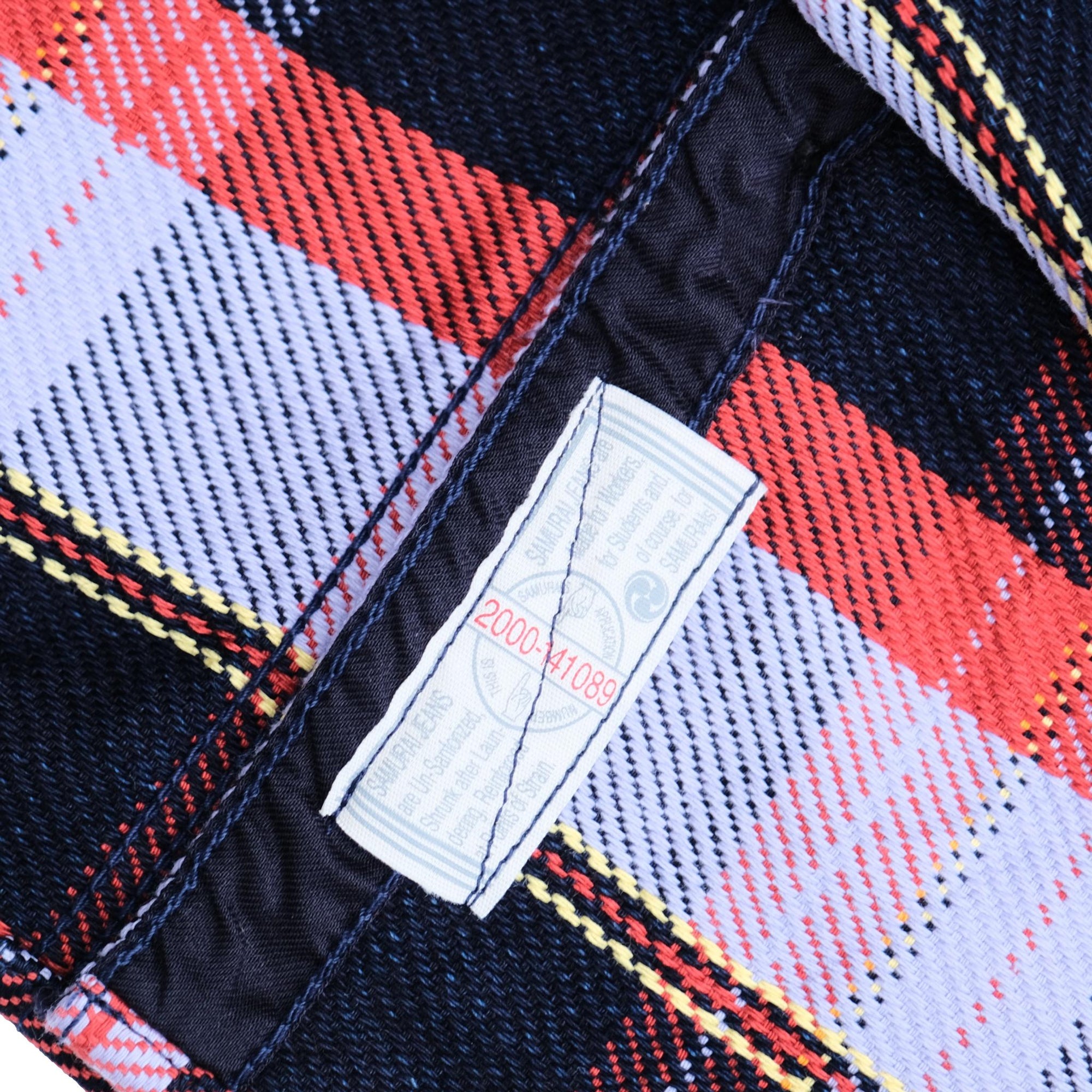 Samurai Jeans SIN25-01 Heavyweight Rope Dyed Indigo Flannel Shirt (Purple)