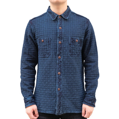 Studio D'Artisan Indigo Dyed "Ajiro Denim" Shirt