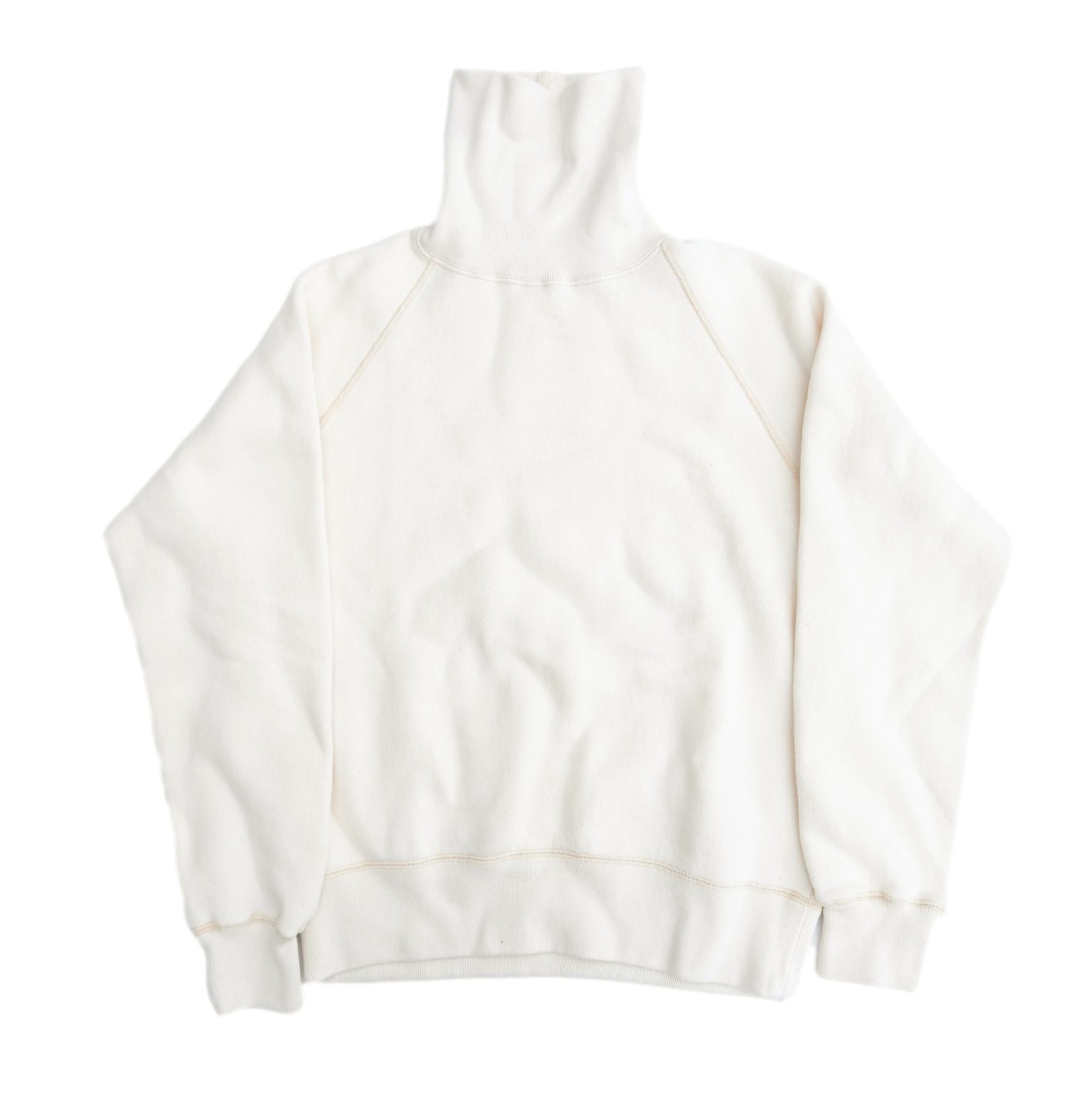 Loop & Weft Super Fluffy Knit Turtleneck Sweatshirt (Ivory)