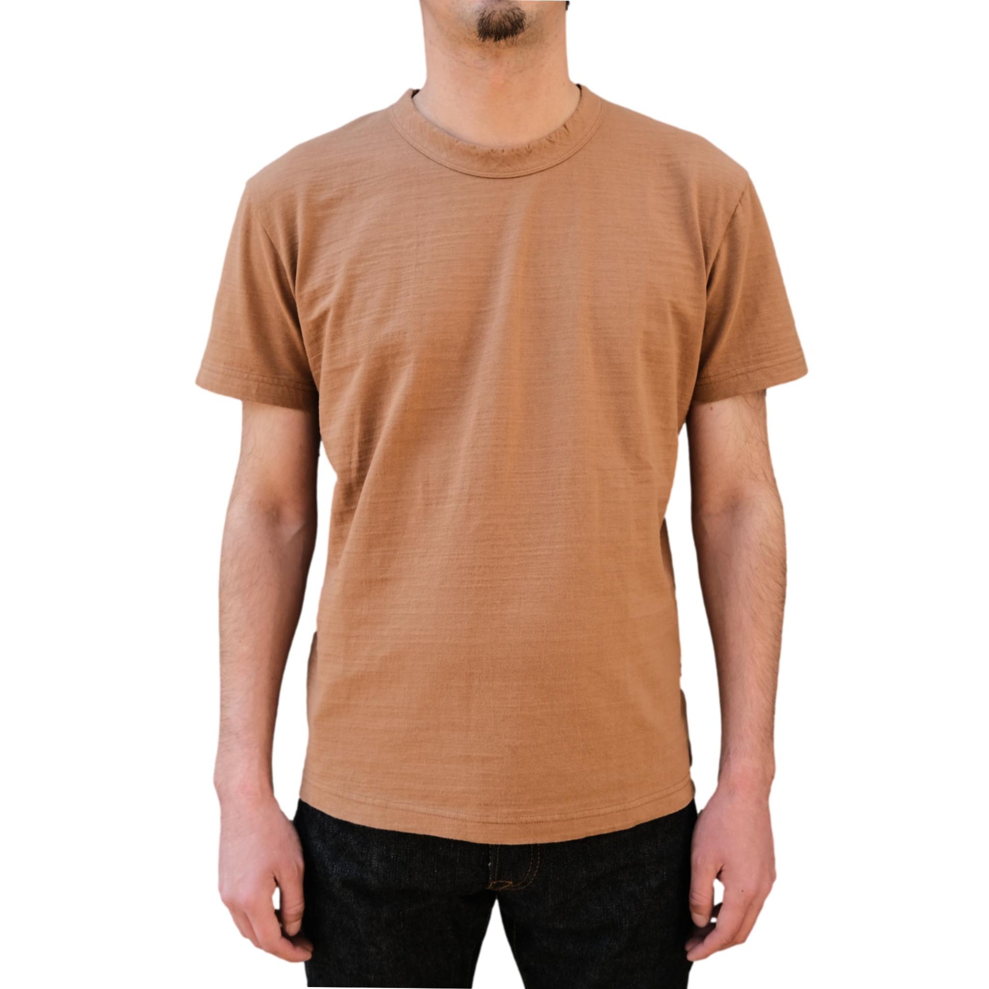OD+PBJ Yarn Dyed Natural Kakishibu Dyed S/S Slub Tee