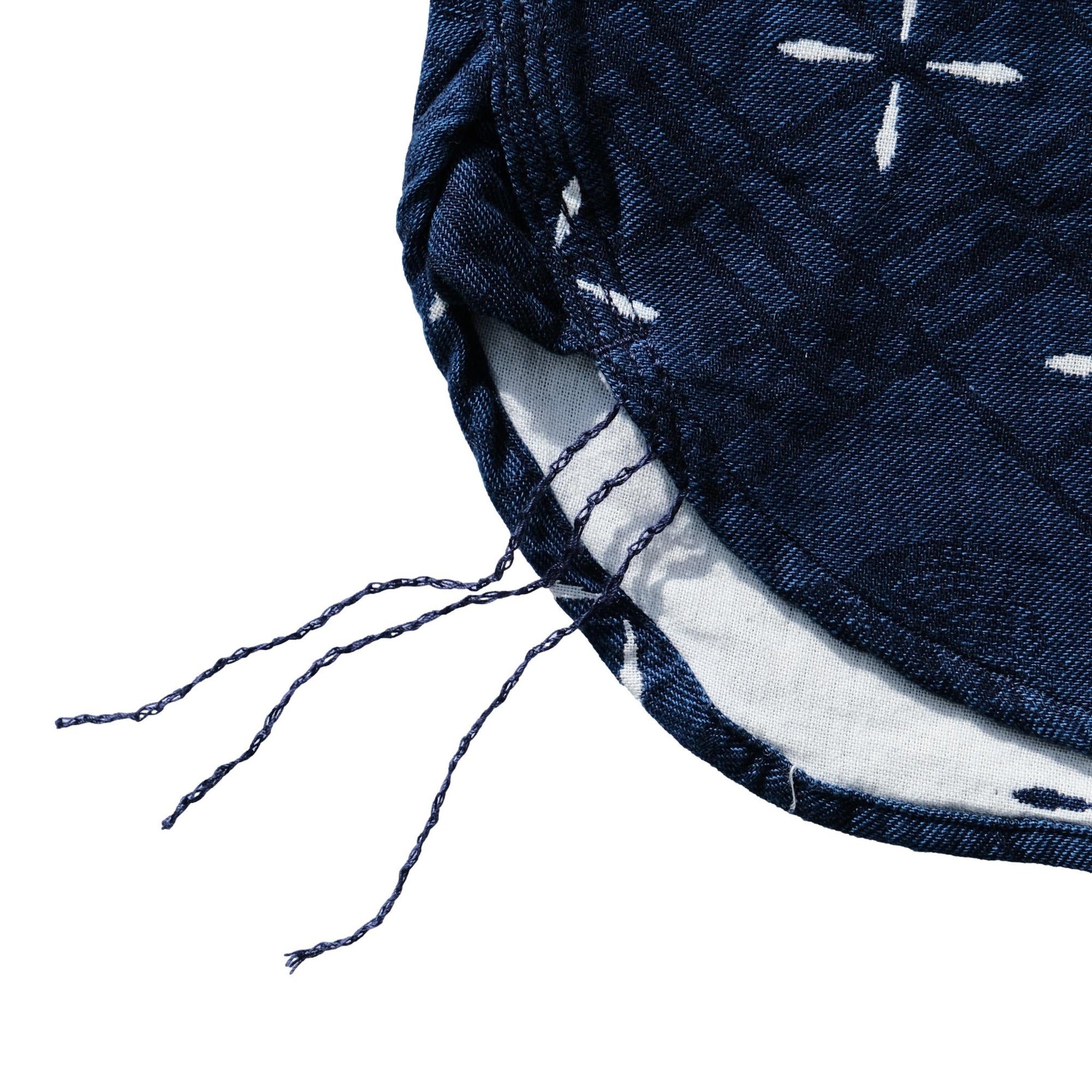 Samurai Jeans SSS25-02 "Kingyo" Natural Indigo Jacquard Work Shirt