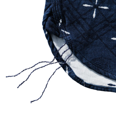 Samurai Jeans SSS25-02 "Kingyo" Natural Indigo Jacquard Work Shirt