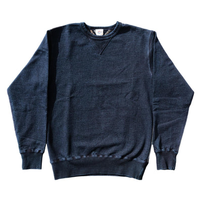Samurai Jeans SIS25-101 Heavyweight Natural Indigo x Kakishibu Crewneck Sweatshirt